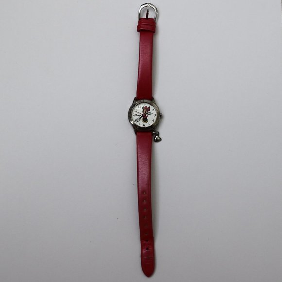Disney Minnie Mouse Watch Pink Bracelet Not Working for Repair Change Battery - Picture 1 of 2